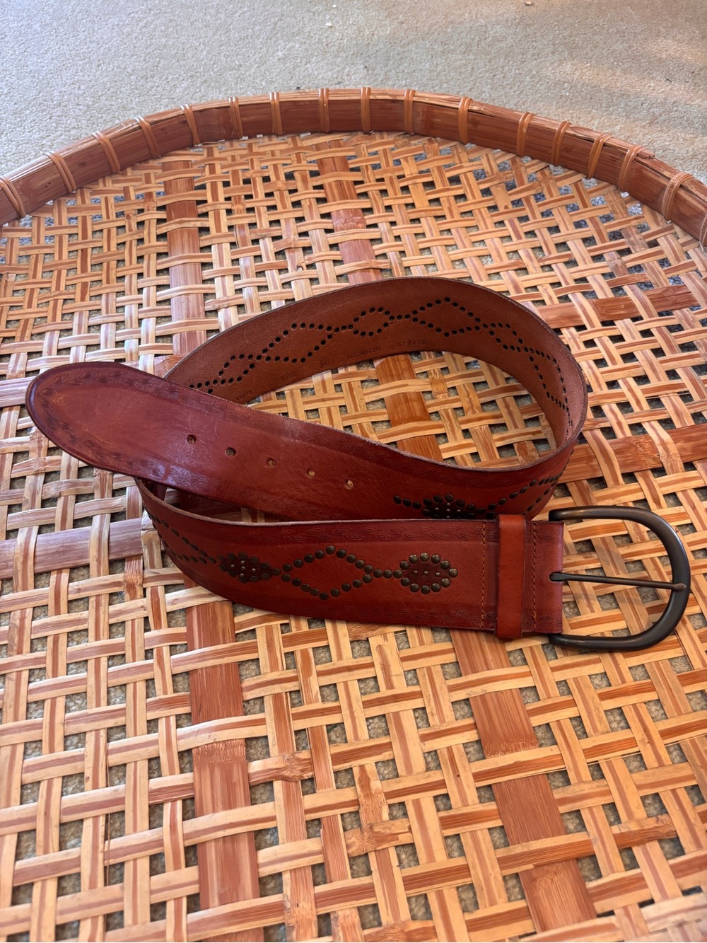 Fossil Y2K chunky Leather Belt